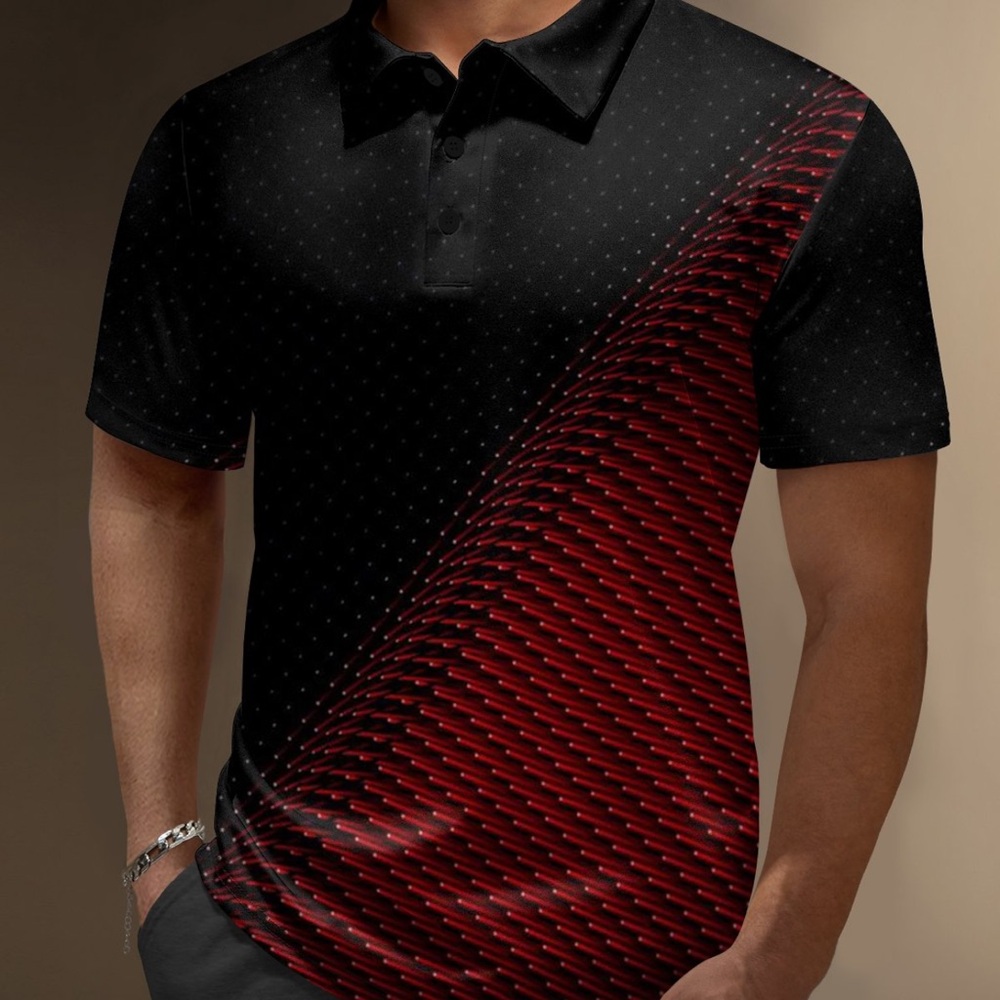 Hardaddy moisture wicking gold polo 3d shirt
